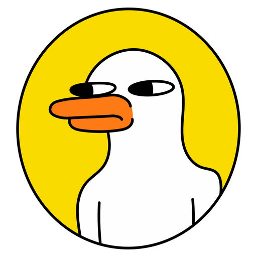 here is a Indifferent Duck Meme Sticker from the Memes collection for sticker mania