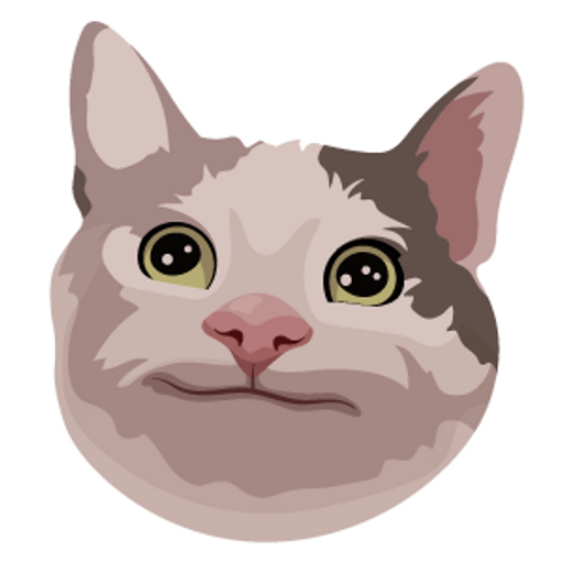 here is a Polite Cat Meme Sticker from the Memes collection for sticker mania