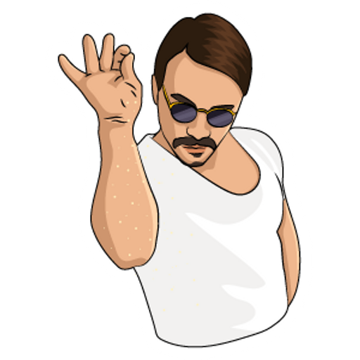 here is a Salt Bae Meme from the Memes collection for sticker mania
