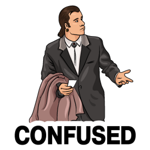 Confused Travolta Meme - Sticker Mania