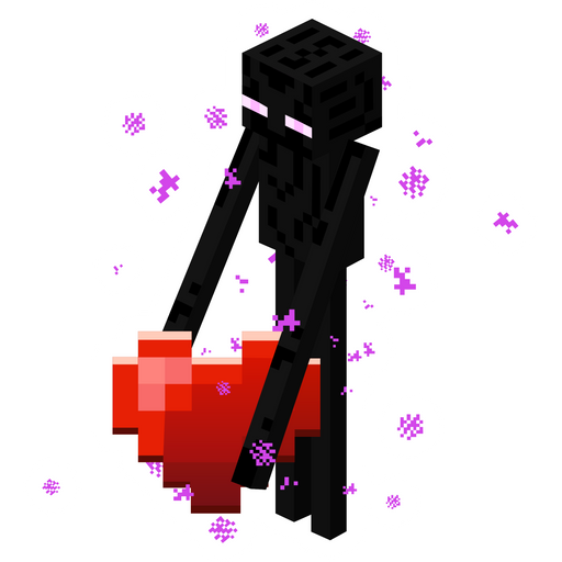 here is a Minecraft Enderman with Heart Sticker from the Minecraft collection for sticker mania