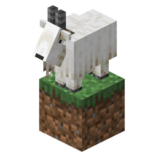 here is a Minecraft Goat on Grass Block Sticker from the Minecraft collection for sticker mania