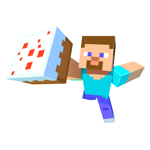 here is a Minecraft Steve and Pie Sticker from the Minecraft collection for sticker mania