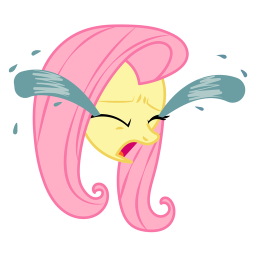 here is a My Little Pony Fluttershy Crying Sticker from the My Little Pony collection for sticker mania