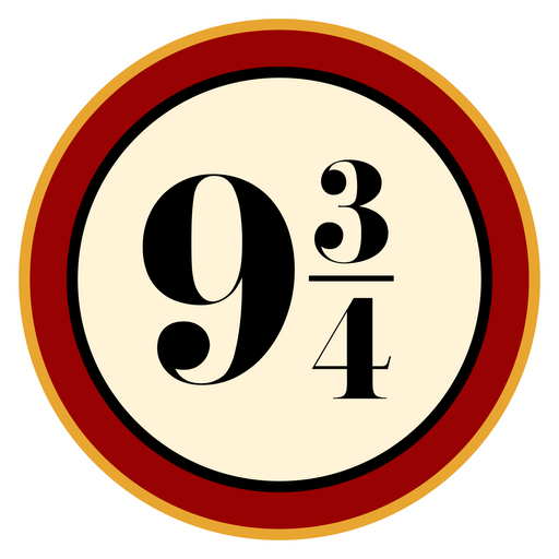 here is a Harry Potter Platform Nine and Three-Quarters Sticker from the Harry Potter collection for sticker mania