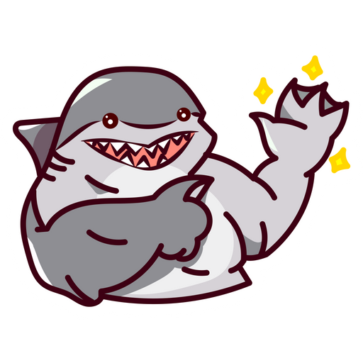 here is a The Suicide Squad 2 King Shark Waves a Hand Sticker from the Movies and Series collection for sticker mania