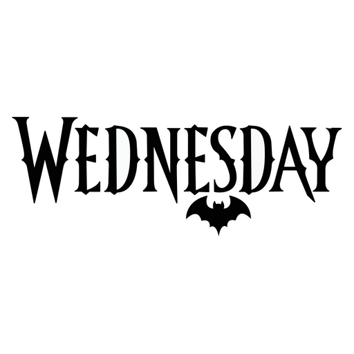 here is a Wednesday Title Sticker from the Movies and Series collection for sticker mania
