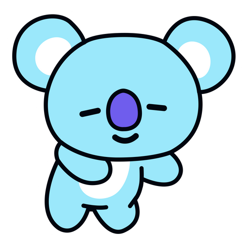 here is a BTS BT21 Koya RM Sticker from the K-Pop collection for sticker mania