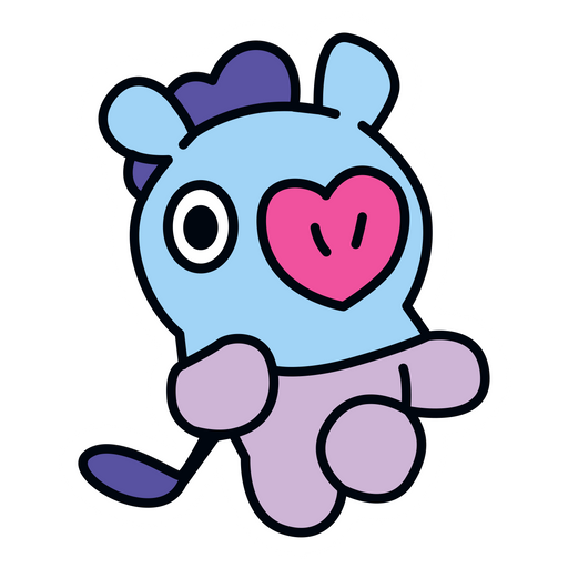 here is a BTS BT21 Mang J-Hope Sticker from the K-Pop collection for sticker mania