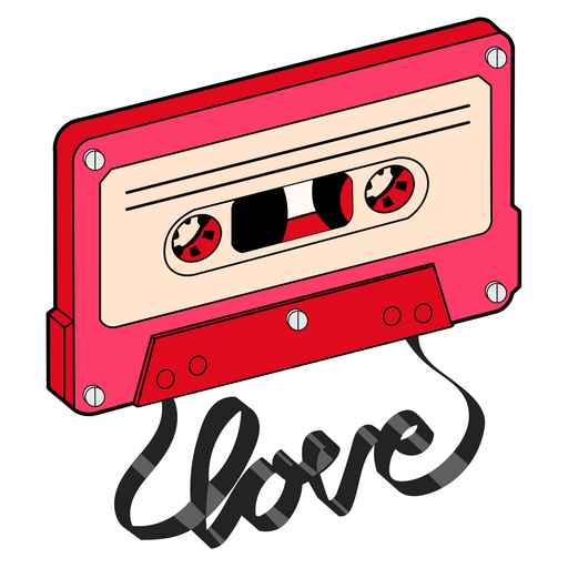 here is a Cassette Tape Love Sticker from the Music collection for sticker mania