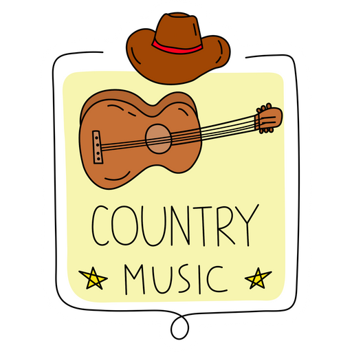 here is a Country Music Sticker from the Music collection for sticker mania