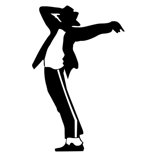 here is a Michael Jackson Silhouette Sticker from the Music collection for sticker mania