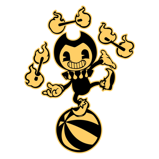 here is a Bendy in Nightmare Faire Sticker from the Bendy and the Ink Machine collection for sticker mania