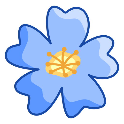 here is a Blue Flower Sticker from the Noob Pack collection for sticker mania