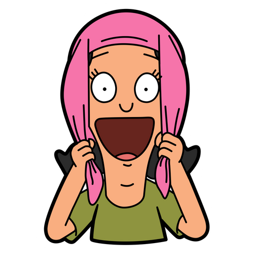 here is a Bob's Burgers Happy Louise Sticker from the Cartoons collection for sticker mania