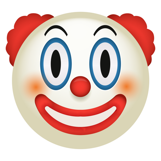 here is a Clown Emoji Sticker from the Noob Pack collection for sticker mania