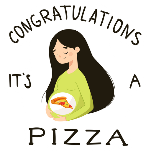 here is a Congratulations It's a Pizza Sticker from the Food and Beverages collection for sticker mania