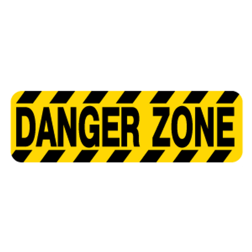 here is a Danger Zone Sign Sticker from the Hilarious Road Signs collection for sticker mania