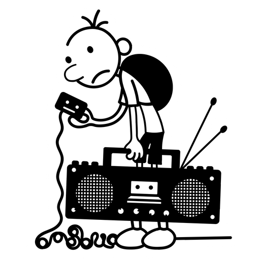 here is a Diary of a Wimpy Kid Old School Sticker from the Cartoons collection for sticker mania