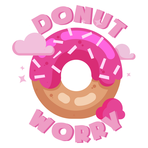 here is a DoNut Worry Sticker from the Food and Beverages collection for sticker mania