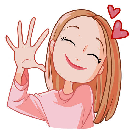here is a Happy Girl in Love Sticker from the Noob Pack collection for sticker mania