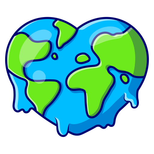 here is a Heart Earth Sticker from the Travel collection for sticker mania