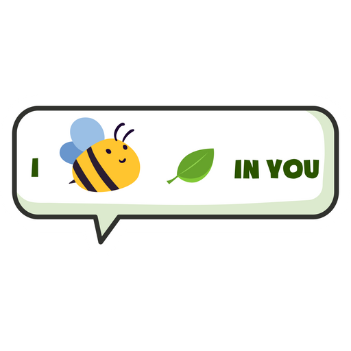 here is a Speech Balloon I Bee Leaf in You Sticker from the Noob Pack collection for sticker mania