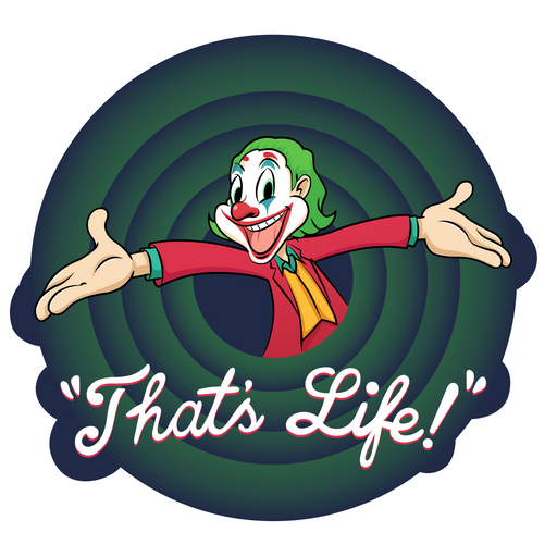 here is a Joker That's Life Looney Tunes Style Sticker from the Movies and Series collection for sticker mania