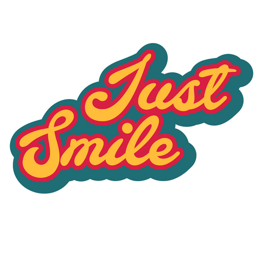here is a Just Smile Sticker from the Inscriptions and Phrases collection for sticker mania