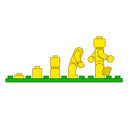 here is a Lego Evolution Sticker from the Noob Pack collection for sticker mania