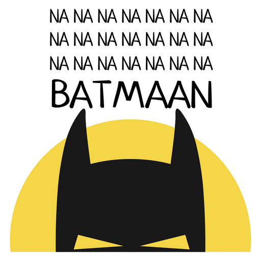 here is a Na na na Batman Sticker from the Movies and Series collection for sticker mania
