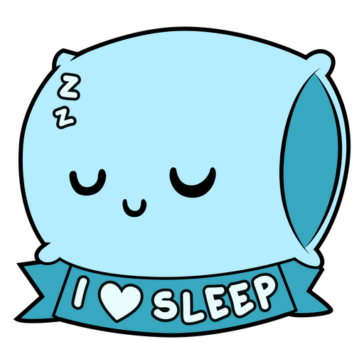 here is a Pillow I Love to Sleep Sticker from the Cute collection for sticker mania