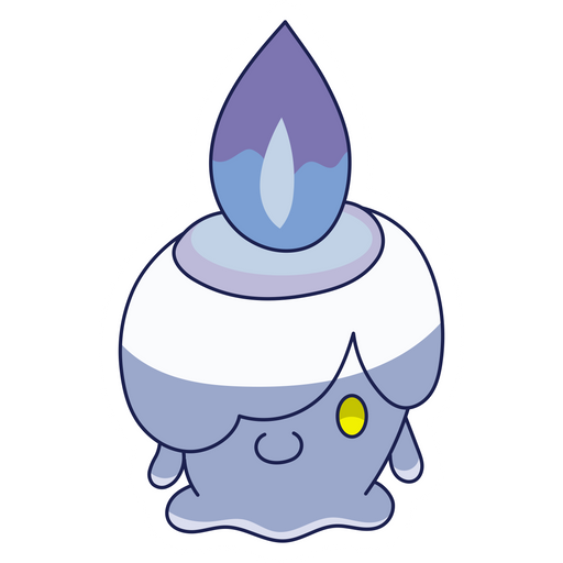 here is a Pokemon Litwick Sticker from the Pokemon collection for sticker mania
