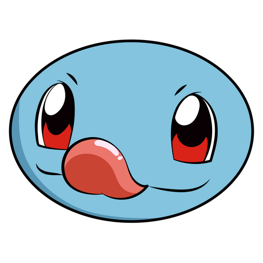 here is a Pokemon Squirtle Shows Tongue Sticker from the Pokemon collection for sticker mania