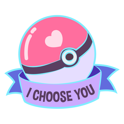 here is a Poke Ball I Choose You Sticker from the Pokemon collection for sticker mania