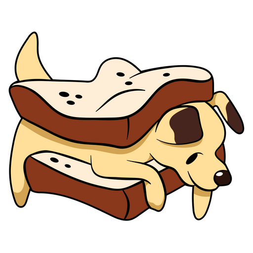 here is a Puppy Sandwich Sticker from the Animals collection for sticker mania