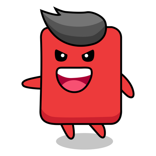 here is a Red Evil Monster Sticker from the Noob Pack collection for sticker mania