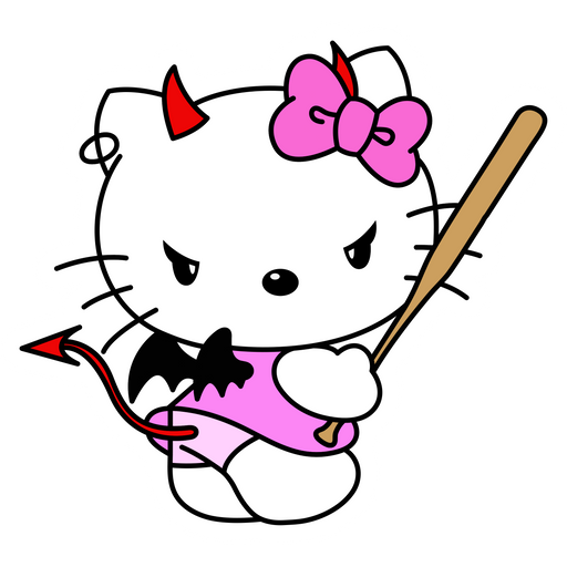 here is a Sanrio Hello Kitty Devil Sticker from the Sanrio collection for sticker mania