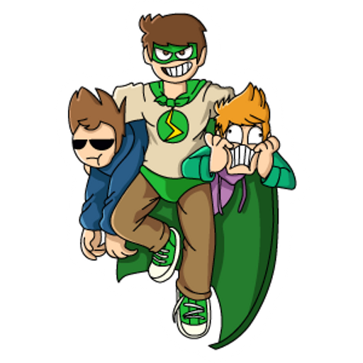 here is a Eddsworld Poweredd from the Cartoons collection for sticker mania