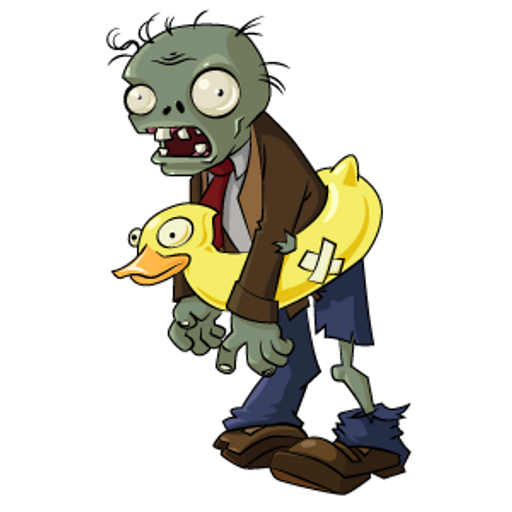 here is a Plants vs. Zombies Ducky Tube Zombie Sticker from the Games collection for sticker mania