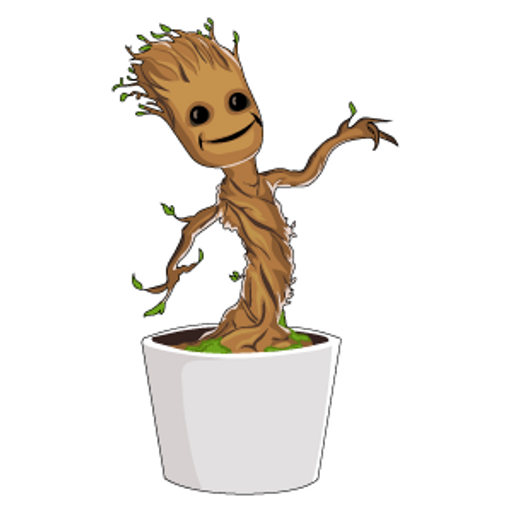 here is a Baby Groot Plant Pot Sticker from the Movies and Series collection for sticker mania