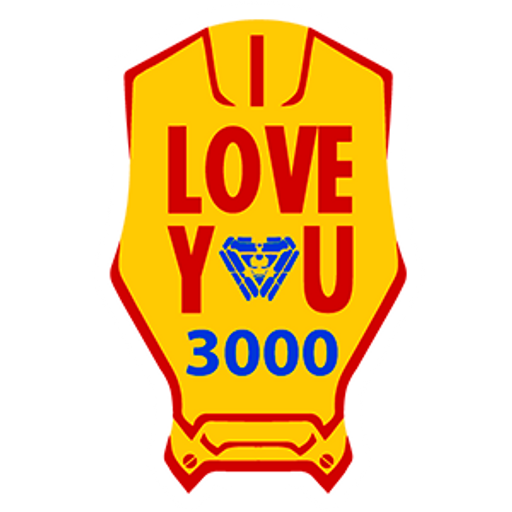 here is a Iron Man I Love You 3000 Sticker from the Marvel collection for sticker mania