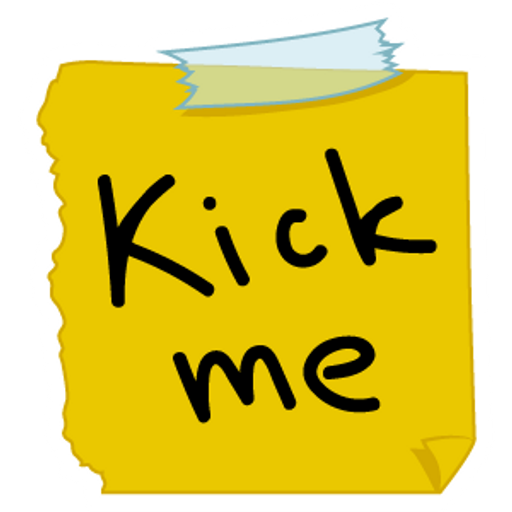 here is a Kick Me April Fools Day Sticker from the Inscriptions and Phrases collection for sticker mania