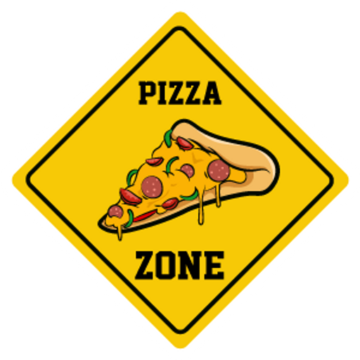 here is a Pizza Zone Sign Sticker from the Hilarious Road Signs collection for sticker mania