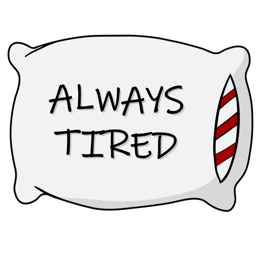 here is a Always Tired Pillow Sticker from the Inscriptions and Phrases collection for sticker mania