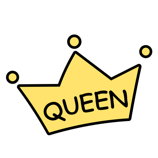 here is a Queen Cartoon Crown Sticker from the Noob Pack collection for sticker mania