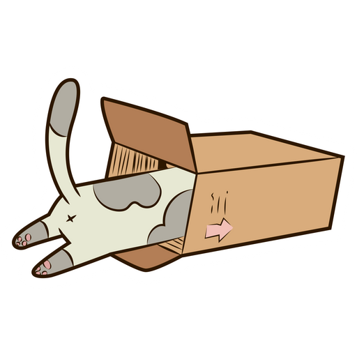 here is a Cat in the box Sticker from the Cute Cats collection for sticker mania