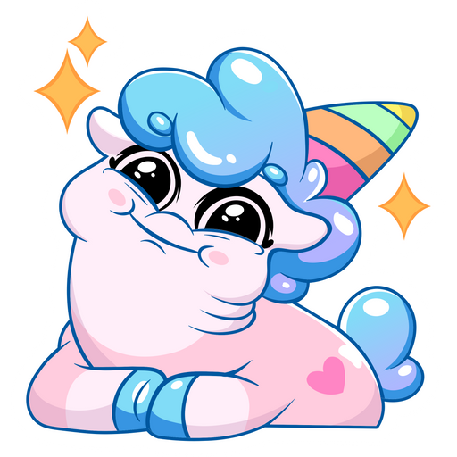 here is a Little Sweety Unicorn Sticker from the Cute collection for sticker mania