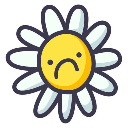 here is a Sad Flower Sticker from the Noob Pack collection for sticker mania