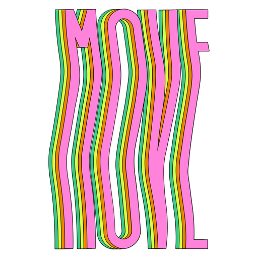 here is a Pink MOVE Sticker from the Inscriptions and Phrases collection for sticker mania